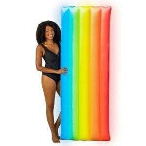 Pool Candy 74" Rainbow Haze Deluxe Light-Up Pool Raft